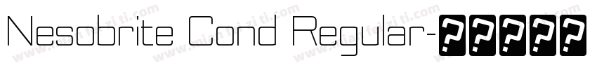 Nesobrite Cond Regular字体转换